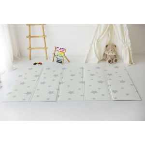 Double-Sided 200x130x1cm Foldable Baby <b>Play</b> Mat Non-Toxic XPE <b>Foam</b> Waterproof & Lightweight Design Stars Town Style - Product Image 2
