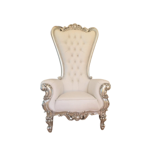 Chaise d'hôtel de conception européenne chaise de trône de marié chaise de trône pour l'événement de mariage et les meubles d'hôtel cadre argenté fabriqué en Indonésie - Product Image 1