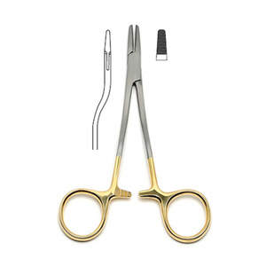 Fabricación directa de fábrica Precio al por mayor PORTA AGUJAS BEBÉ T.C. (Sólido dentado) 15 Cm, 6 "Fórceps de acero médico - Product Image 6