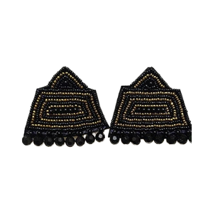 Pendientes de Cuentas de Estilo Bohemio en Oferta para Mujer, Coloridos, Vintage, con Diseño de Bordado, Pendientes de Aro Cristianos de Moda - Product Image 1