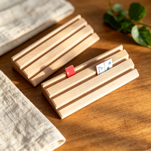 Soportes de Bambú para Mahjong con Logotipo Personalizado OEM, Regla de Bambú Grabada para Mesa de Mahjong Americano, Suministro al por Mayor - Product Image 1