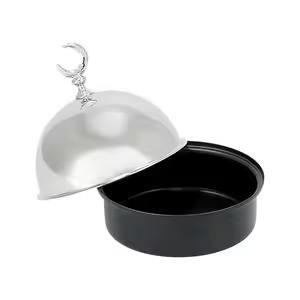 Frutero de Metal Estilo Árabe con Tapa, Bandeja para Frutas y Frutos Secos, Vajilla Islámica para Mesa de Ramadán y Eid - Product Image 6