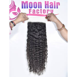 Cheveux humains naturels à 100% de l'Inde du Sud, aspect naturel, fermeture bouclée, lisse et soyeuse, directement de l'usine pour commande en ligne - Product Image 2