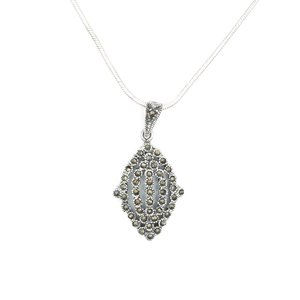 Colgante de Plata de Ley 925 con piedras preciosas de circón chapadas en rodio, joyería clásica de boda, regalo para ella - Product Image 3