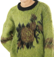 Pull en mohair épais d'hiver à la mode - Respirant Anti-boulochage Col rond classique Idéal pour les tenues décontractées Look élégant Homme