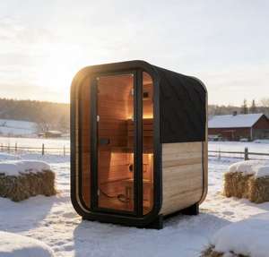 Sauna de Infrarrojos Lejanos de Madera Sólida Cuadrada para 2 Personas, Precio Competitivo, para Recuperación Post-Entrenamiento, Fácil Instalación - Product Image 1