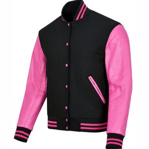 Chaqueta de béisbol universitaria para hombre, parche bordado transpirable, Impresión de logotipo personalizado, chaqueta juvenil universitaria de manga completa - Product Image 6