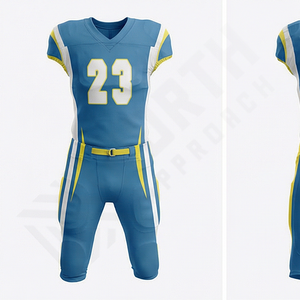 Uniforme de Fútbol Americano Ligero de Manga Corta, Diseño Moderno y Elegante, Tejido Ventilado, Reforzado, para Entrenamiento de Alto Rendimiento - Product Image 1