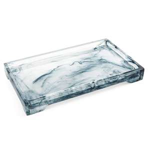 Plateau de service en résine effet tourbillon de luxe, design artistique moderne, organisateur pour table de cuisine, salle à manger et décoration intérieure, par HAND MADE CRAFT - Product Image 3