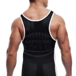 Justaucorps de lutte personnalisé SAPEEMO SPORTS, tissu extensible de qualité supérieure, bretelles, fermeture à enfiler pour un entraînement confortable - Product Image 4