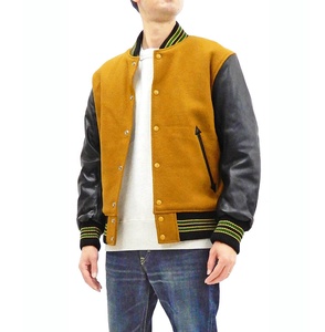 Veste universitaire en laine de haute qualité pour hommes, manches en cuir brodé en chenille, veste universitaire Letterman de baseball personnalisée - Product Image 4