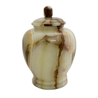 Vase Urne en Onyx Artisanal de Haute Qualité, Art Populaire, Décoration de Table, Vert, Formes Personnalisables, Nouveauté, Artisanat Naturel pour Cérémonies