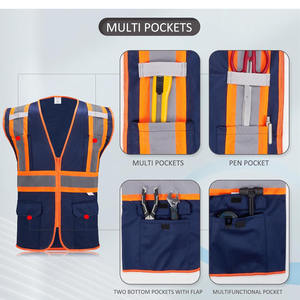 Chaleco Reflectante de Alta Visibilidad Personalizado 2024 con Múltiples Bolsillos, Chaleco de Seguridad Resistente para Hombres y Mujeres - Product Image 4