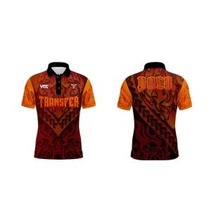 Polo de secado rápido de poliéster 100% de alta calidad, técnica de sublimación impresa con logotipo personalizado - Product Image 5