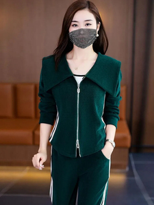 Ropa de entrenamiento para mujer, chándal de 2 piezas, chándal con cremallera, chándal para mujer, chándal hecho con algodón - Product Image 4