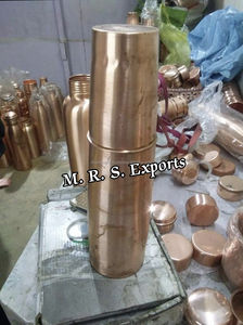 34 Oz Pure Copper <b>Water</b> <b>Bottle</b> Premium Quality <b>Metal</b> Copper <b>Bottle</b> Handcrafted Large Hammered Copper by M. R. S. EXPORTS - Product Image 4