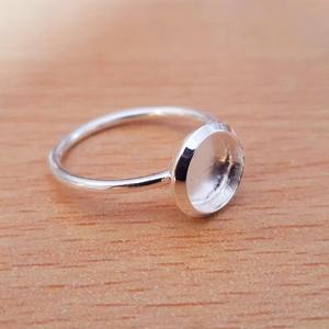 ใหม่ล่าสุด925เงินสเตอร์ลิงหนาวงรอบ5มิลลิเมตรขอบถ้วยเปล่าเรียบการตั้งค่าแหวนสำหรับเครื่องประดับ DIY ขายส่งฐานการทำเครื่องประดับ - Product Image 5