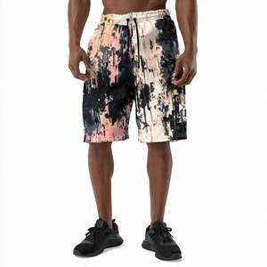 Acid Wash Sweat <b>Shorts</b> <b>Men's</b> 400 GSM Sublimation Washed <b>Shorts</b> <b>Men</b> Gym Fitness Vintage Wash <b>Shorts</b> <b>Mens</b> - Product Image 4