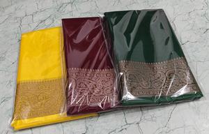 Sari Banarasi Suave con Pallu Rico y Tradicional, Blusa con Diseño Jaal Tejido, para Fiestas, de Secado Rápido, Protección Solar, para Mujer - Product Image 5