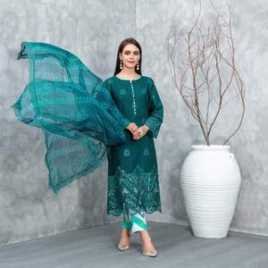 Robe de travail formelle pour femmes de qualité exceptionnelle moderne 2025-2026, dernier modèle de salwar kameez en coton pour les fêtes 01133 - Product Image 3