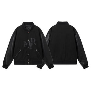 2025 Logo personnalisé hommes enduit Stand hiver varsité vestes manches en cuir Chenille broderie haute qualité OEM Baseball - Product Image 1