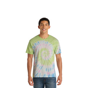 Camiseta Tie Dye Premium para Hombre, 100% Algodón, Informal, Veraniega, con Patrón en Espiral, Cómoda, Estilo Urbano - Product Image 1