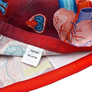 หมวกแก๊ปทำงานทางการพยาบาลสีแดงพร้อมสายคาดกันเหงื่อหรือทรงน้ำเต้าปรับได้ใช้ได้ทุกเพศหมวกคลุมศีรษะสำหรับผู้หญิงโดย vaslcare - Product Image 2