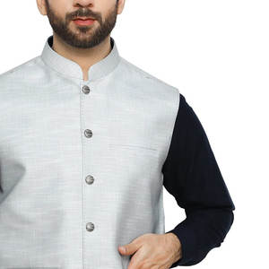 Chaleco de hombre 2025, Chaleco Ajustado de lona transpirable, cuello mandarín, sin mangas, ropa exterior de boda de otoño, nueva moda al por mayor - Product Image 4