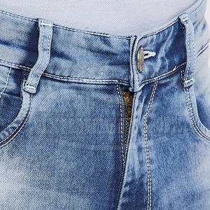 Jeans de printemps respirants droits pour hommes, fourniture directe d'usine, pantalons résistants 100% coton en stock - Product Image 6