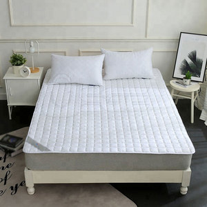 Protège-matelas matelassé en tricot doux et ajusté, non imperméable, respirant, écologique, toutes saisons, pour lit adulte à domicile - Product Image 3