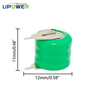 حزمة بطارية خلية زر Ni-MH قابلة لإعادة الشحن 20 مللي أمبير مع دبابيس لحام للعب والإلكترونيات الاستهلاكية 12 ساعة 20 ساعة - Product Image 2