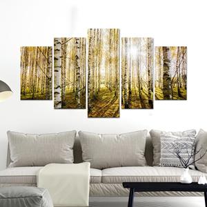 Toile imprimée : Décoration murale élégante et minimaliste avec paysage d'arbre, 5Pmix, toile emballée - Product Image 1