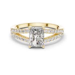 Bague de fiançailles en diamant de laboratoire taille princesse 0,29 CT, clarté VVS-VS EF, or 18 carats, 14 carats, 10 carats et argent 925, rose, jaune, blanc - Product Image 2