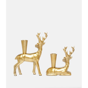 Navidad y todo festivo decorativo Reno portavelas decoración del hogar portavelas por Indian Metal World - Product Image 2