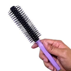 Premium Blow-drying Round Salon Hair Brush with Non-tangling Double Return Bristles Will Not Split or Break the Hair