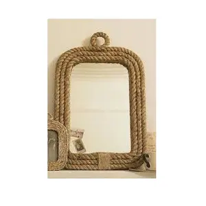 大型销售航海汉普顿海岸圆绳壁挂镜豪华酒店浴室装饰镜