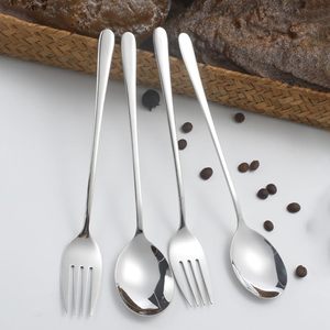 <b>Travel</b>-ready Flatware Set Knife Fork Spoon Cutlery Set Stainless Steel Unique Handle Flatware Silverware Set <b>Mirrored</b> Steel - Product Image 6