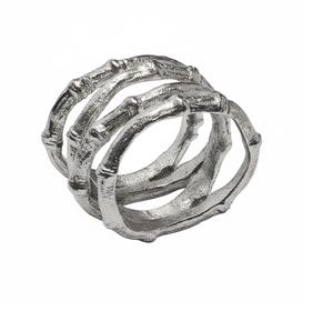 แหวนรองผ้าเช็ดปากโลหะ ดีไซน์อะลูมิเนียมหล่อ ชุบทอง งานแฮนด์เมดใหม่ สำหรับตกแต่งงานแต่งงานและงานอีเว้นท์ - Product Image 6