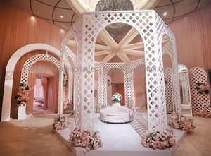 Mandap Modular de Malla para Bodas Contemporáneas, Precios al por Mayor, Chuppah Moderna de Metal Dorado en Tendencia, Fabricante, Venta en Nueva Jersey - Product Image 6