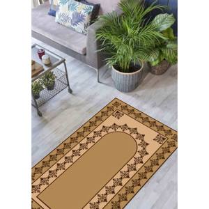Brown Prayer <b>Rug</b>, Beige Prayer <b>Rug</b>, Spiritual <b>Rug</b>, Islamic <b>Rug</b>, Elegant Design <b>Rug</b>,Nonwoven <b>Thin</b> <b>Rug</b> - Product Image 5