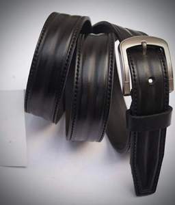 Cinturón de piel auténtica de vaca de Estilo Vintage más vendido para hombre disponible con cierre de hebilla de acero a precio mayorista - Product Image 4