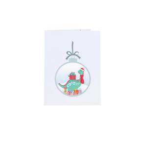 Merry Christmas 3D ตัดกระดาษงานฝีมือใหม่คริสต์มาสไดโนเสาร์ธีมต้นไม้บ้านซานตาบัตรอวยพรของที่ระลึกพิมพ์ออฟเซ็ต - Product Image 5