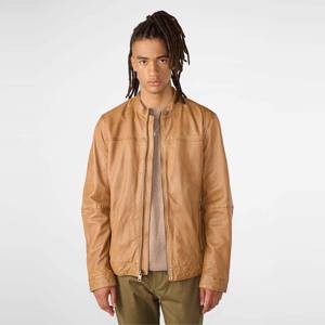Veste en cuir camel véritable pour hommes-Cuir véritable de qualité supérieure avec style classique, parfaite pour les tenues décontractées, les tenues de motard - Product Image 2