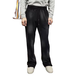 Streetwear Hombres French Terry Flare Pantalones de chándal delgados Slim Fit transpirable Heavyweight Stacked Flare Sweat Pants Hombres - Product Image 3