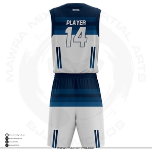 Uniforme de basket-ball sublimé de haute qualité pour l'été, taille plus, numéro d'équipe personnalisé imprimé, 100% polyester, évacuation de l'humidité, séchage rapide - Product Image 3