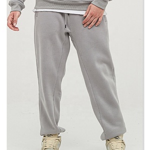 OEM personalizado de los hombres de peso pesado Casual Polar Fleece Jogger pantalones de chándal de lona ligera de cintura alta - Product Image 2