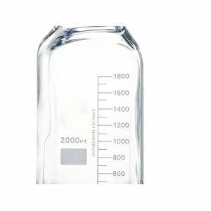 Botellas de Reactivo de Vidrio de Borosilicato Alto de 5L con Tapa de Rosca Azul Transparente para Uso en Laboratorio - Product Image 2