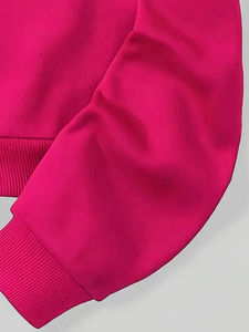 เสื้อฮู้ดลำลองสวมหัวของผู้หญิงผ้าเทอร์รี่มีฮู้ดคอตตอน100% มีฮู้ดด้านหน้าโลโก้ตามสั่ง - Product Image 2