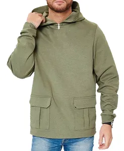 Sweat à capuche unisexe personnalisé surdimensionné 100% coton avec poche, durable, élégant, impression numérique d'hiver, options de marquage, promotions - Product Image 2