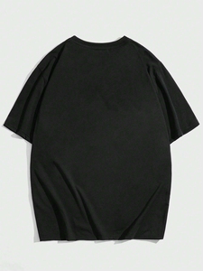 T-shirts pour hommes en coton 100% personnalisés en gros, couleur unie, col rond, taille plus, tissu tricoté vierge pour impression sérigraphique - Product Image 2